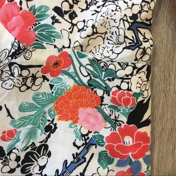 Floral Open Blazer Lined Pockets size small - Picture 3 of 7